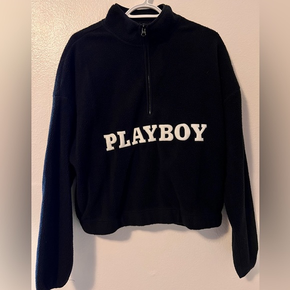 PLAYBOY Tops - PlayBoy by PacSun Black Half-zip Sweater